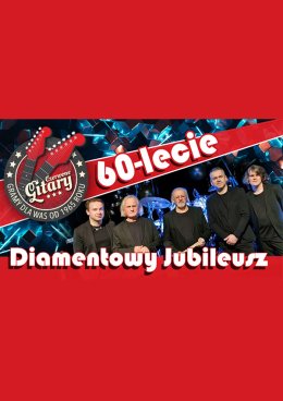 Plakat z napisem 60lecie Czerwone Gitary - Diamentowa Trasa