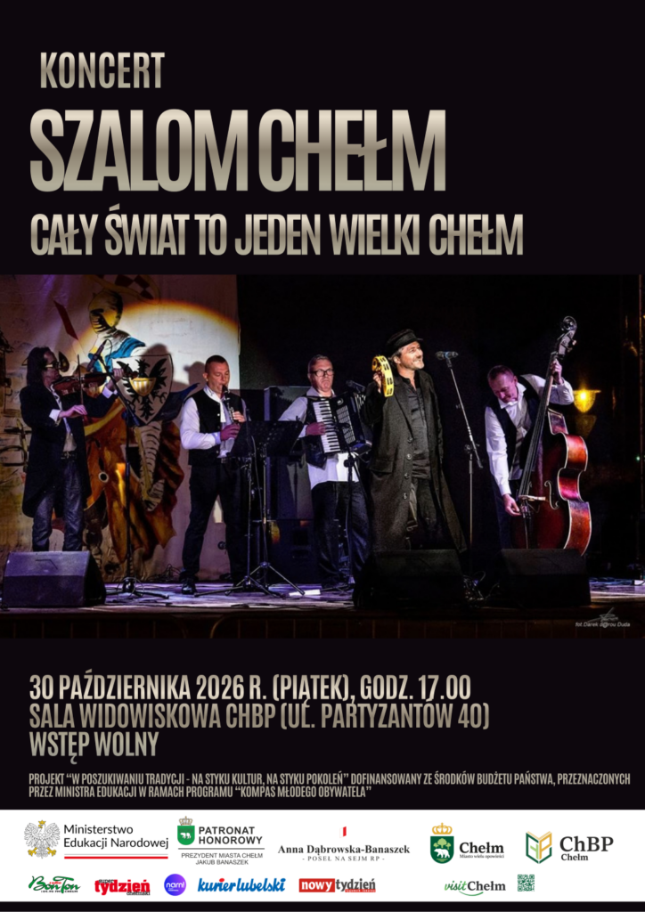 plakat promujący koncert zespołu Szalom Chełm